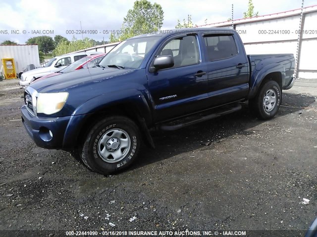 5TEJU62N16Z282789 - 2006 TOYOTA TACOMA DOUBLE CAB PRERUNNER BLUE photo 2