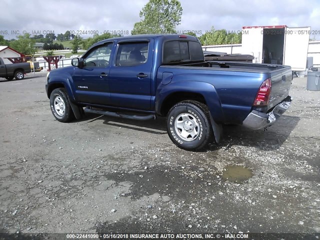 5TEJU62N16Z282789 - 2006 TOYOTA TACOMA DOUBLE CAB PRERUNNER BLUE photo 3