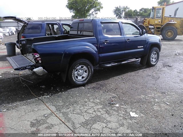 5TEJU62N16Z282789 - 2006 TOYOTA TACOMA DOUBLE CAB PRERUNNER BLUE photo 4