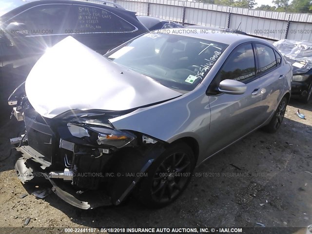 1C3CDFBB9FD302136 - 2015 DODGE DART SXT GRAY photo 2