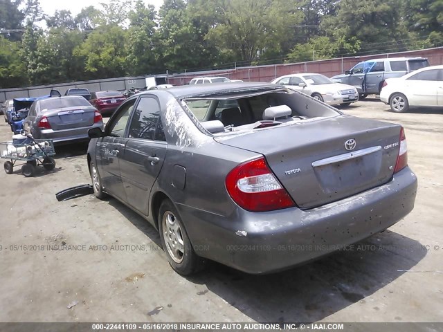 4T1BF32K73U552756 - 2003 TOYOTA CAMRY LE/XLE/SE GRAY photo 3
