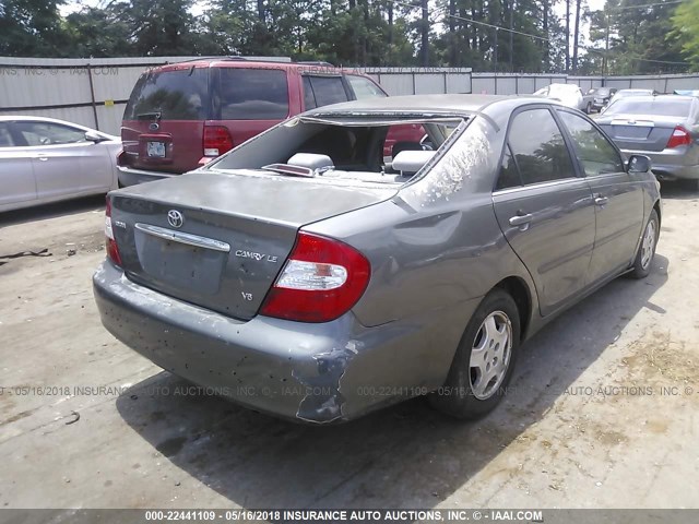 4T1BF32K73U552756 - 2003 TOYOTA CAMRY LE/XLE/SE GRAY photo 4