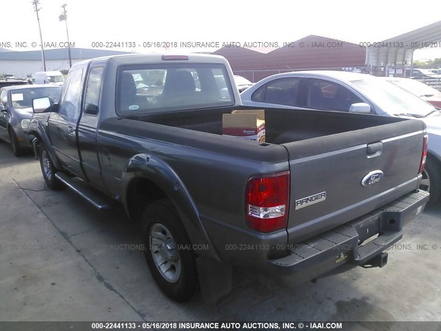 1FTKR1EE5BPA98350 - 2011 FORD RANGER SUPER CAB GRAY photo 3