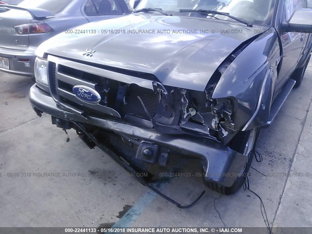 1FTKR1EE5BPA98350 - 2011 FORD RANGER SUPER CAB GRAY photo 6