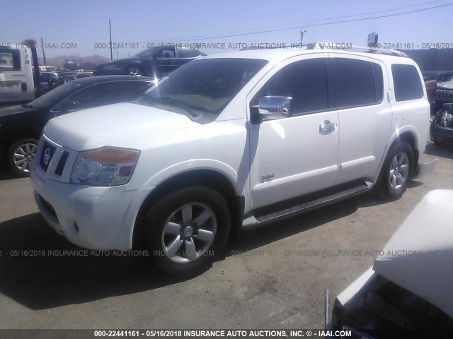 5N1AA08D38N630405 - 2008 NISSAN ARMADA SE/LE WHITE photo 2