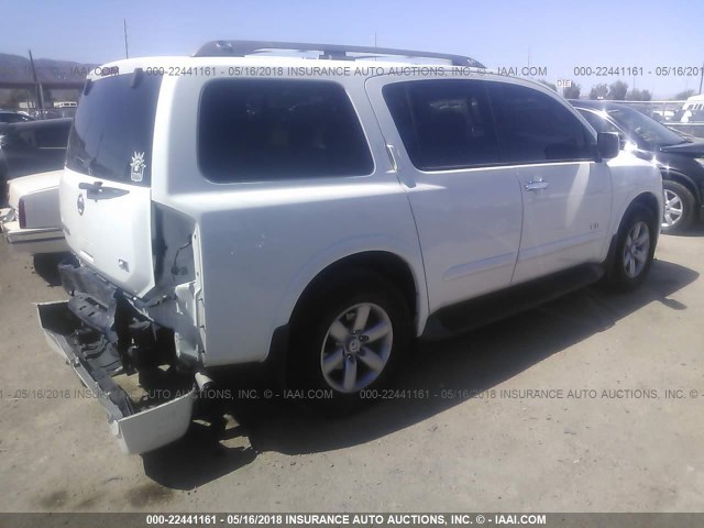 5N1AA08D38N630405 - 2008 NISSAN ARMADA SE/LE WHITE photo 4