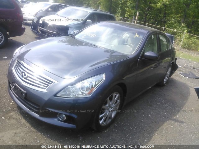 JN1CV6AR0DM756721 - 2013 INFINITI G37 GRAY photo 2