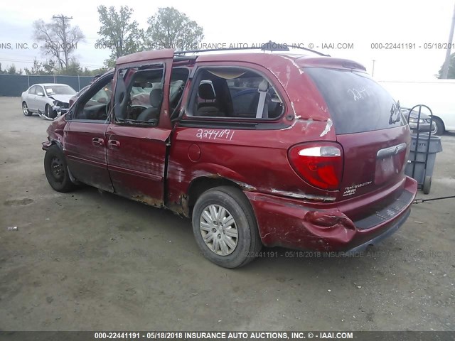 2C4GP44R25R162381 - 2005 CHRYSLER TOWN & COUNTRY LX RED photo 3