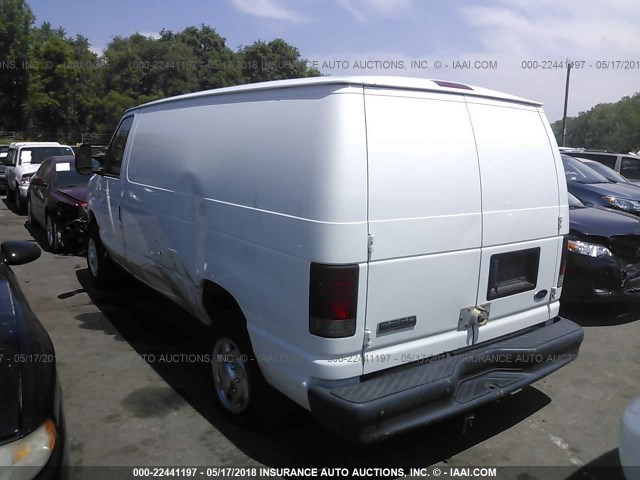 1FTNE24L28DB05568 - 2008 FORD ECONOLINE E250 VAN WHITE photo 3