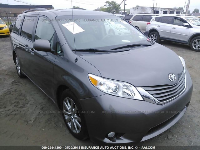 5TDYK3DC6ES447410 - 2014 TOYOTA SIENNA XLE/LIMITED GRAY photo 1