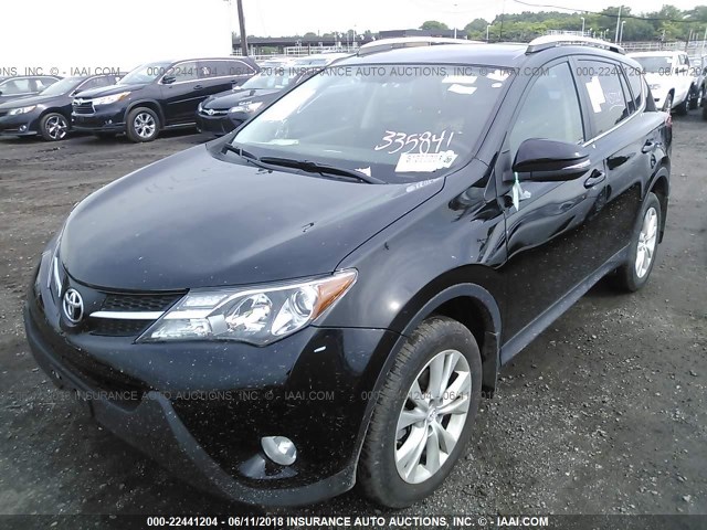 2T3DFREV2FW335841 - 2015 TOYOTA RAV4 LIMITED BLACK photo 2