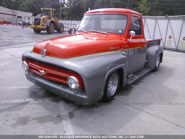 F10D4G163119 - 1954 FORD F100 ORANGE photo 2