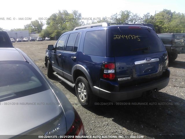 1FMEU73E16UA58254 - 2006 FORD EXPLORER XLT Dark Blue photo 3