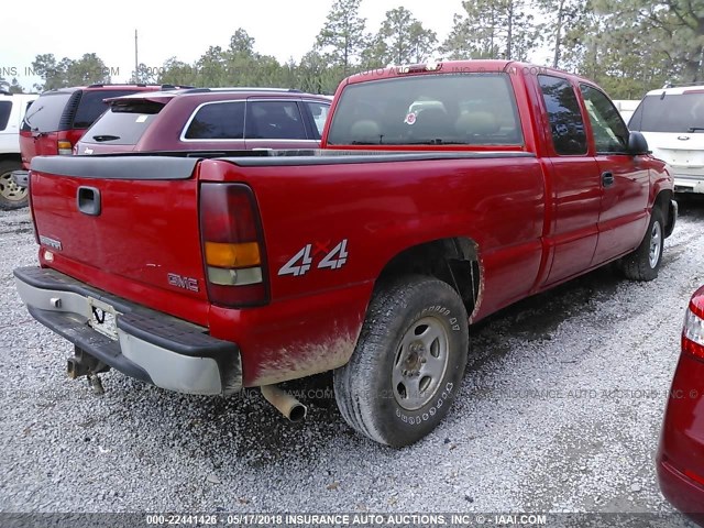 1GTEK19T43E114528 - 2003 GMC NEW SIERRA K1500 RED photo 4