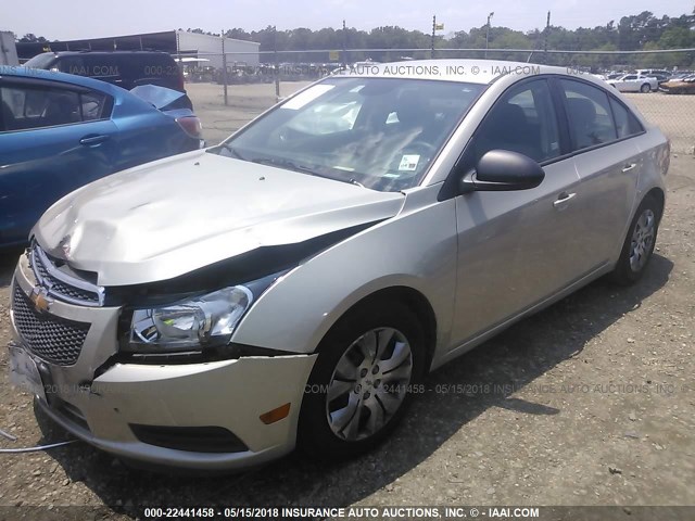 1G1PA5SH4E7364165 - 2014 CHEVROLET CRUZE LS 棕色 照片 2