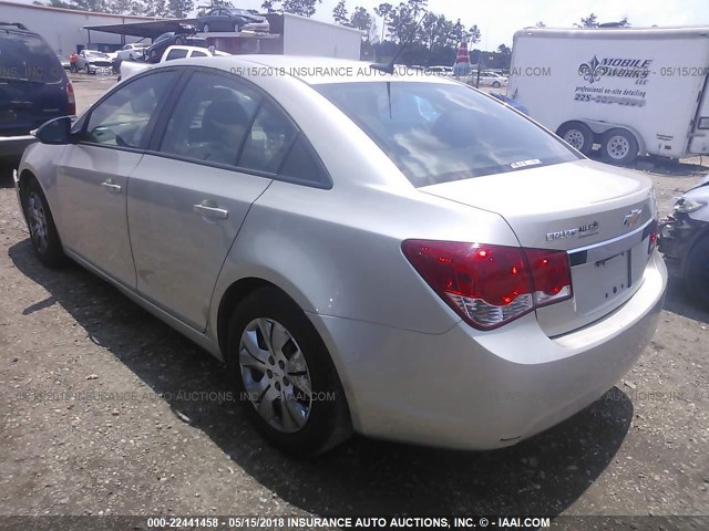 1G1PA5SH4E7364165 - 2014 CHEVROLET CRUZE LS 棕色 照片 3