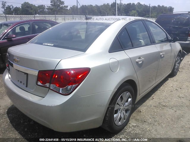 1G1PA5SH4E7364165 - 2014 CHEVROLET CRUZE LS 棕色 照片 4