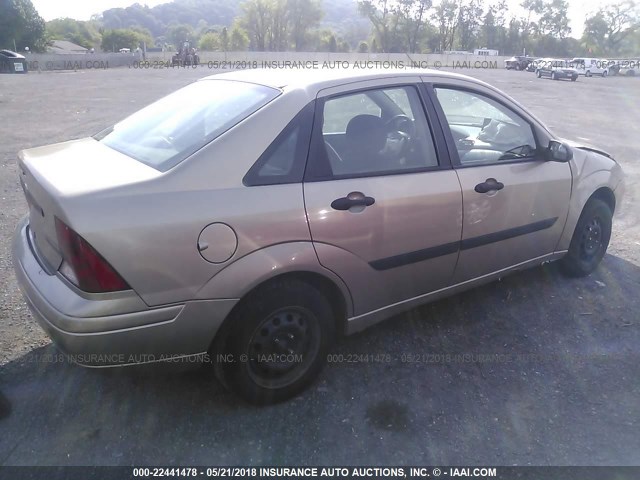 1FAFP33P51W129114 - 2001 FORD FOCUS LX GOLD photo 4