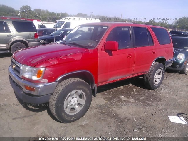 JT3HN86R0T0014062 - 1996 TOYOTA 4RUNNER SR5 RED photo 2