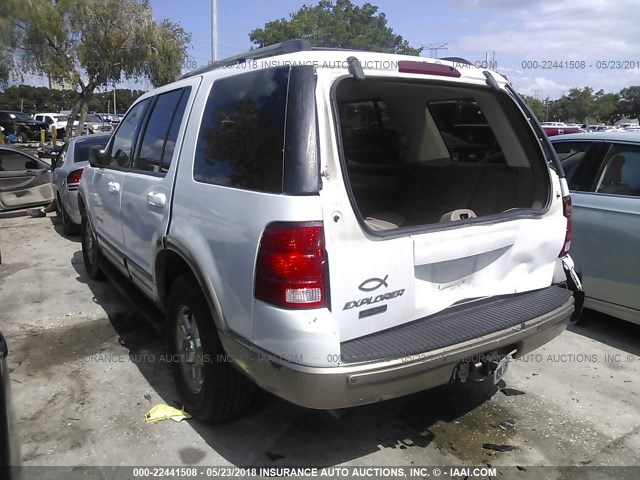 1FMDU64E42UA63284 - 2002 FORD EXPLORER EDDIE BAUER WHITE photo 3