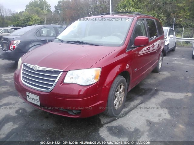 2A8HR54P68R720037 - 2008 CHRYSLER TOWN & COUNTRY TOURING RED photo 2