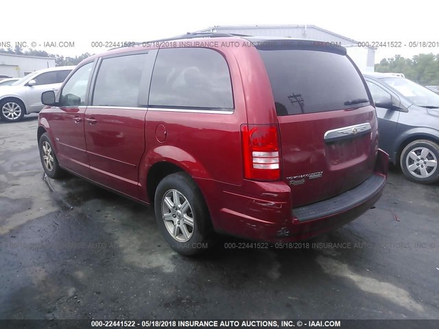 2A8HR54P68R720037 - 2008 CHRYSLER TOWN & COUNTRY TOURING RED photo 3
