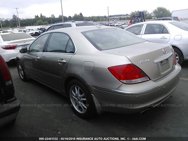 JH4KB16586C001527 - 2006 ACURA RL GOLD photo 3