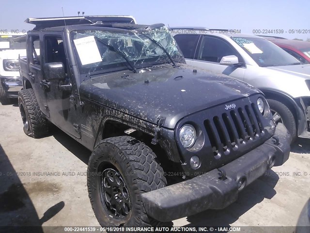 1C4BJWDGXHL554284 - 2017 JEEP WRANGLER UNLIMITE SPORT GRAY photo 1