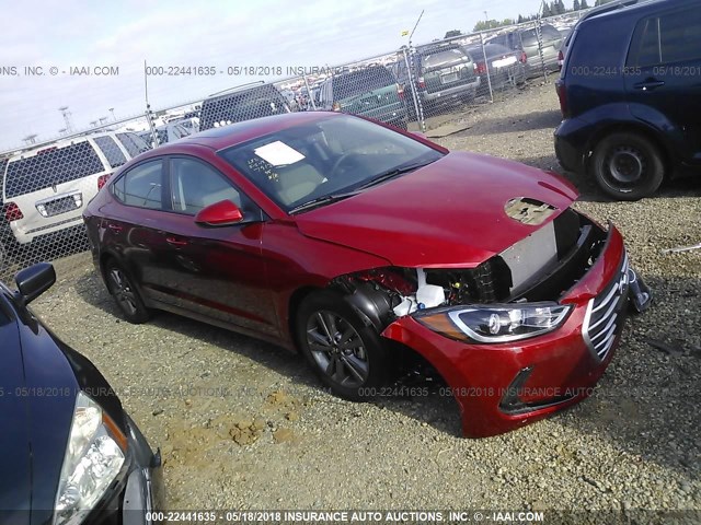 5NPD84LF1JH321762 - 2018 HYUNDAI ELANTRA SEL/VALUE/LIMITED RED photo 1