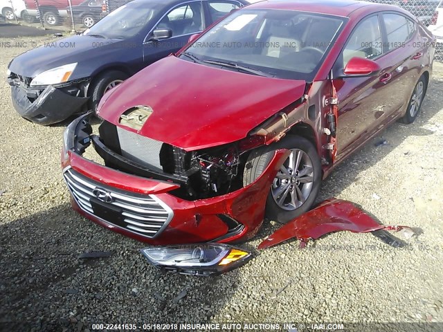 5NPD84LF1JH321762 - 2018 HYUNDAI ELANTRA SEL/VALUE/LIMITED RED photo 6