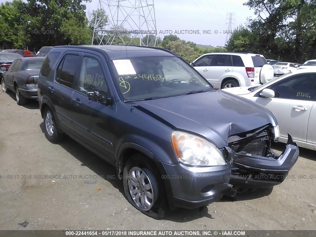 JHLRD78956C054539 - 2006 HONDA CR-V SE/EX SILVER photo 1