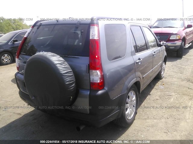 JHLRD78956C054539 - 2006 HONDA CR-V SE/EX SILVER photo 4