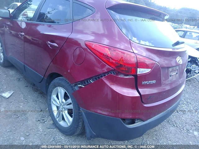 KM8JU3AC2DU729016 - 2013 HYUNDAI TUCSON GLS/LIMITED წითელი ფოტო 6