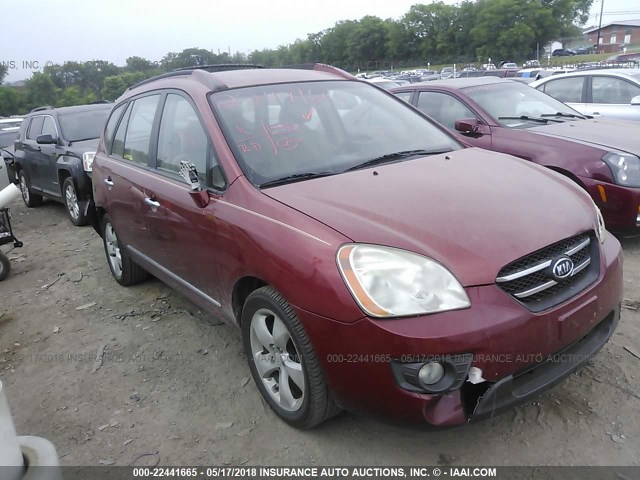 KNAFG525077071497 - 2007 KIA RONDO LX/EX RED photo 1