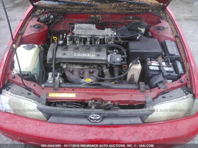 JT2AE09V5R0069129 - 1994 TOYOTA COROLLA DX RED photo 10