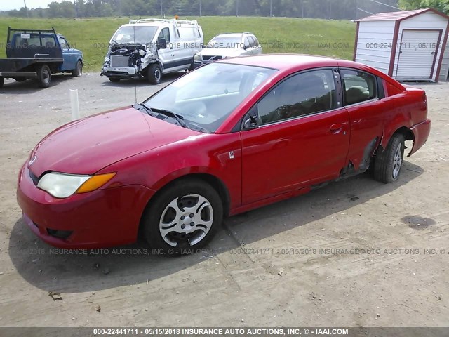 1G8AN12F63Z181466 - 2003 SATURN ION LEVEL 2 RED photo 2