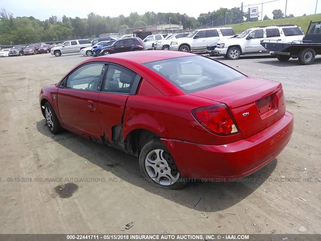 1G8AN12F63Z181466 - 2003 SATURN ION LEVEL 2 RED photo 3