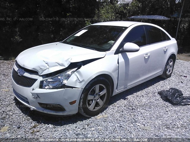 1G1PC5SB7D7257339 - 2013 CHEVROLET CRUZE LT WHITE photo 2