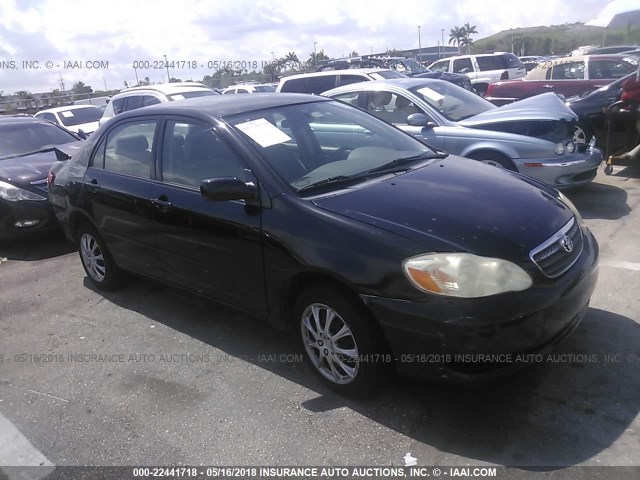 JTDBR32E052058579 - 2005 TOYOTA COROLLA CE/LE BLACK photo 1