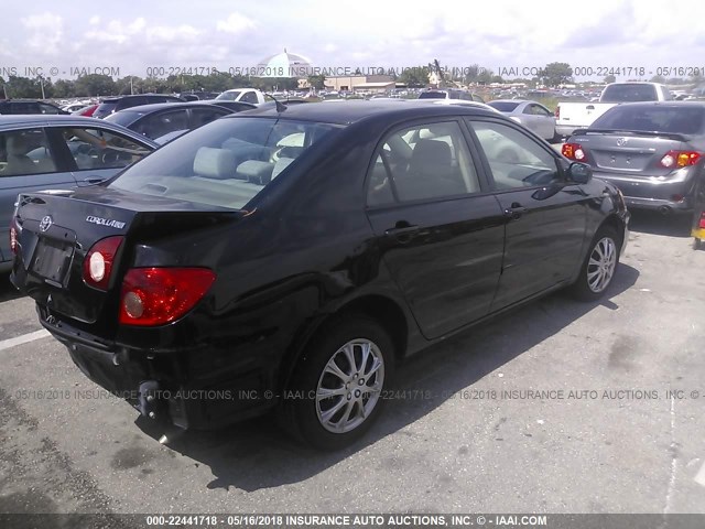 JTDBR32E052058579 - 2005 TOYOTA COROLLA CE/LE BLACK photo 4