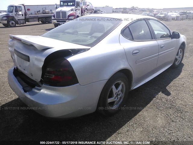 2G2WP522341368625 - 2004 PONTIAC GRAND PRIX GT SILVER photo 4