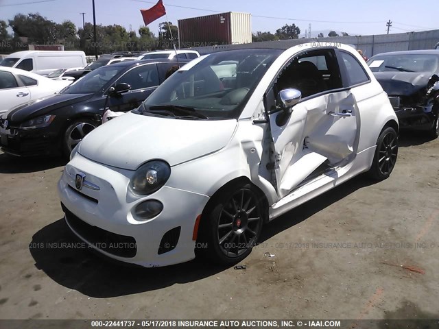 3C3CFFJH1DT660032 - 2013 FIAT 500 ABARTH WHITE photo 2