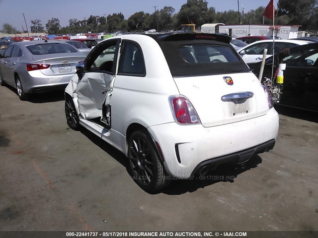 3C3CFFJH1DT660032 - 2013 FIAT 500 ABARTH WHITE photo 3