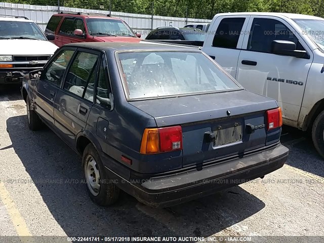 1Y1SK1943FZ116145 - 1985 CHEVROLET NOVA BLUE photo 3