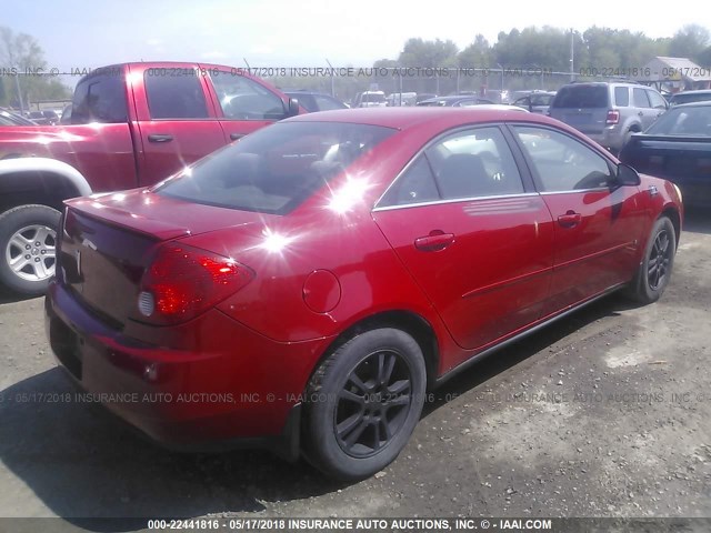 1G2ZG558764179299 - 2006 PONTIAC G6 SE1 RED photo 4