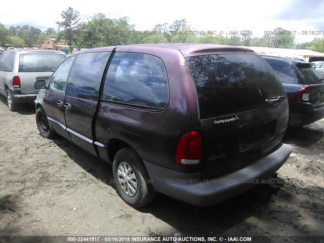 2P4GP2430WR759610 - 1998 PLYMOUTH GRAND VOYAGER  PURPLE photo 3
