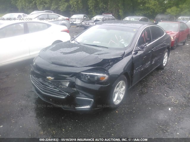 1G1ZB5ST4GF354321 - 2016 CHEVROLET MALIBU LS BLACK photo 2