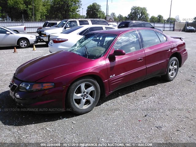 1G2HY52K234170112 - 2003 PONTIAC BONNEVILLE SLE MAROON photo 2