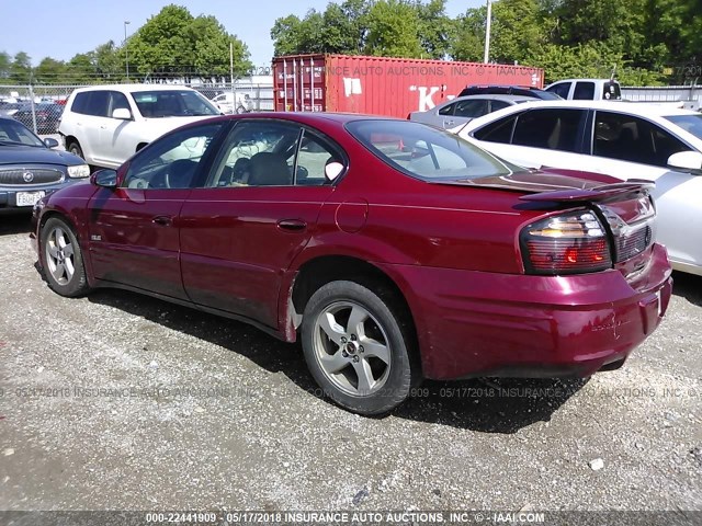 1G2HY52K234170112 - 2003 PONTIAC BONNEVILLE SLE MAROON photo 3