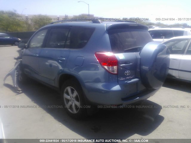 JTMZK31V386013590 - 2008 TOYOTA RAV4 LIMITED Light Blue photo 3